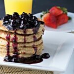 banana oat pancakes blueberry sauce vegan gluten free best recipe
