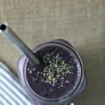 blueberry hemp seed green smoothie vegan gluten free recipe
