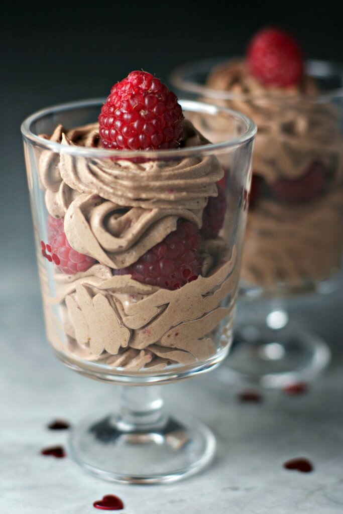 cacao mousse and raspberry parfaits vegan gluten free best recipe