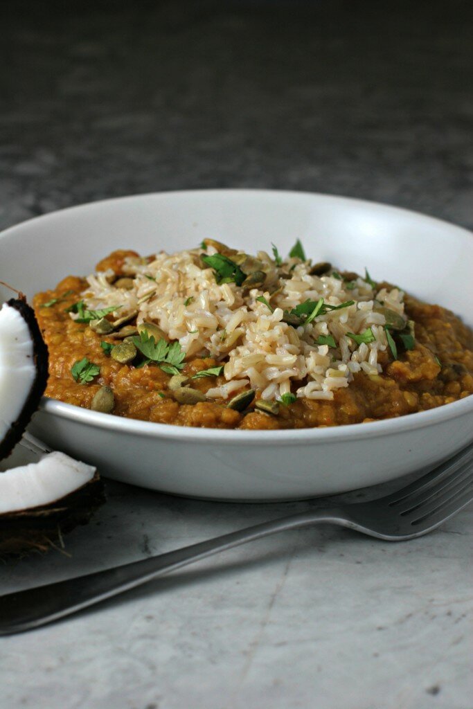 crockpot spiced lentils freeze meal vegan gluten free recipe