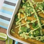 green enchiladas with avocado cream vegan gluten free recipe