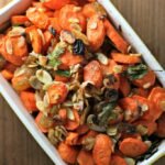roasted spiced carrots with golden raisins and almonds vegan gluten free recipe
