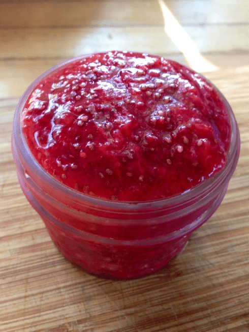 strawberry chia seed jam vegan gluten free recipe